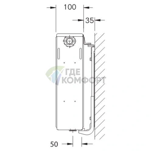 Радиатор стальной панельный Buderus Logatrend VK-Profil 22 500 400 - фото 2