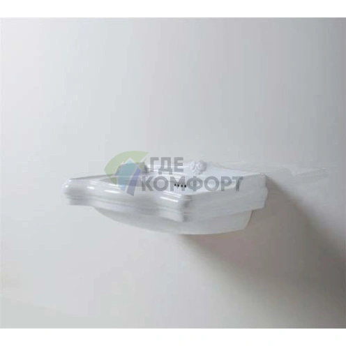 Раковина AZZURRA JUBILAEUM с задней спинкой 60x51 см, белая, с отверстием под смеситель - фото 4