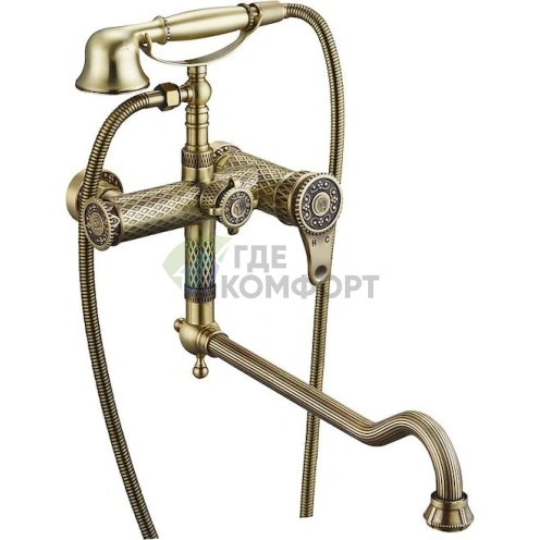 Универсальный смеситель Zorg Antic A 401WDN-BR в стильном бронзовом исполнении - фото 1