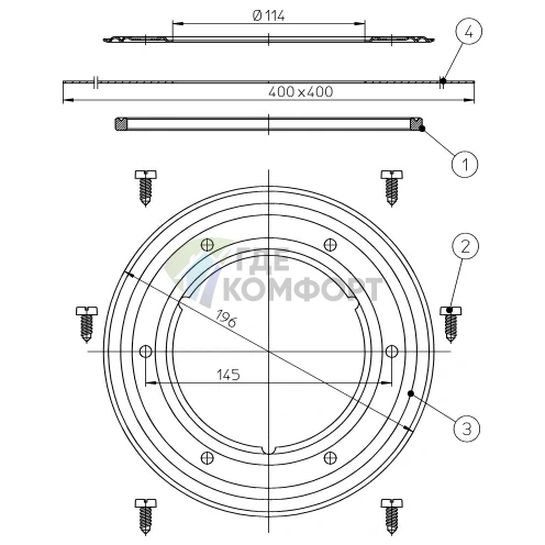 Гидроизоляционный фланец HL83 - фото 2