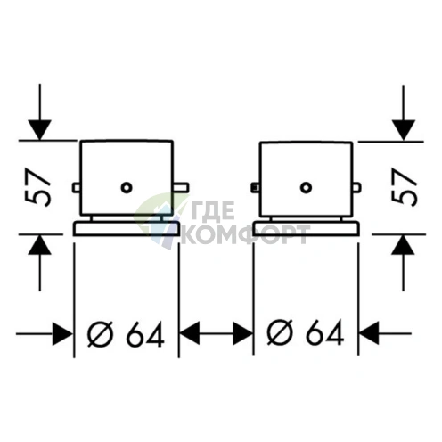 Термостат для ванны AX Starck: полированное красное золото (10480300) - фото 2