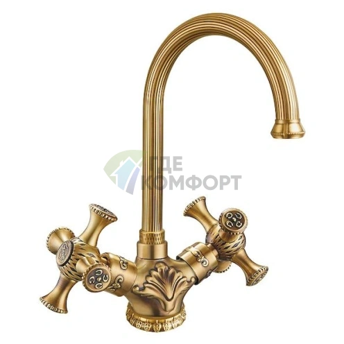 Смеситель для кухни Zorg Antic A 6004K-BR с покрытием хром и бронза - фото 1