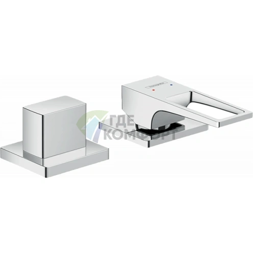 Смеситель Hansgrohe Metropol для борта ванны с 2 отводами, хром (74548000) - фото 1