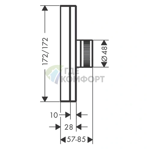 Термостат для душа AX Edge Highflow: полированное золото с алмазной огранкой (46741990) - фото 2