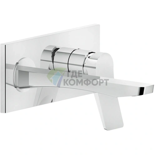 Встраиваемый смеситель для раковины GESSI Rilievo с изливом 215 мм, хром (59089#031) - фото 1