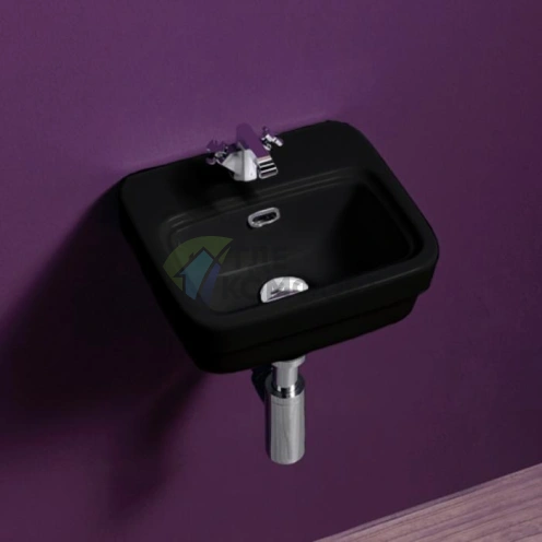 Раковина SIMAS Evolution 31x27 см с отверстием под смеситель, черный - фото 1