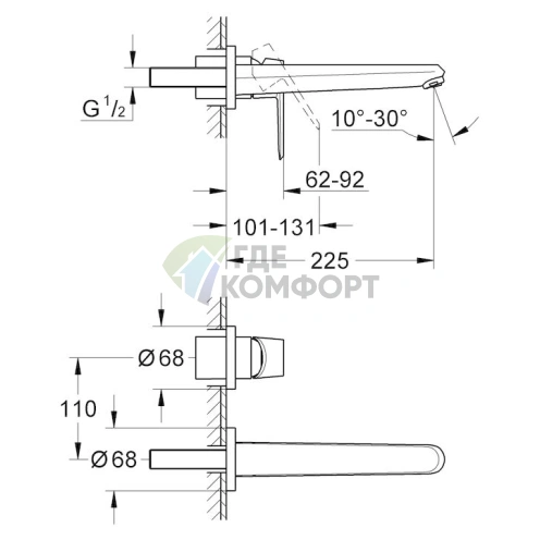 Смеситель Grohe Eurodisc Cosmopolitan 19974002 для умывальника: стиль и надежность от немецкого бренда - фото 2
