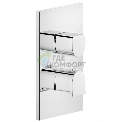 GESSI Rilievo термостатический смеситель для душа на 3 выхода, хром (59136#031) - фото 1