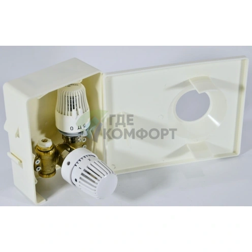 Регулировочный короб TCB-K-RTL01 Zeissler UNIBOX с термостатическим клапаном и ограничителем температуры обратного потока - фото 2