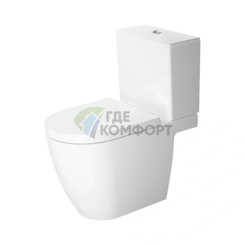 Унитаз подвесной Duravit Me by Starck с антибактериальным покрытием HygieneGlaze, универсальным сливом, белый (2172092000) - фото 1