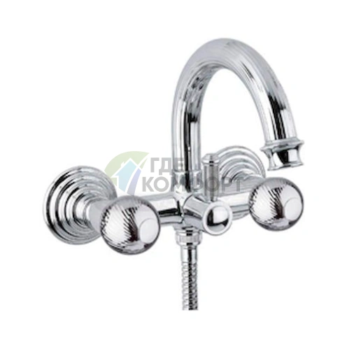 Смеситель Cezares Olimp VD 01 M для ванны с душем и комплектом душевых принадлежностей - фото 1