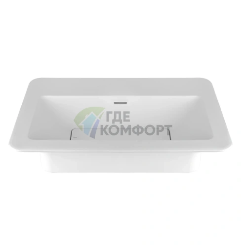 Подвесная раковина Gessi iSpa 70x50 см, матовый белый, с 5 отверстиями и комплектом слив-перелив - фото 1