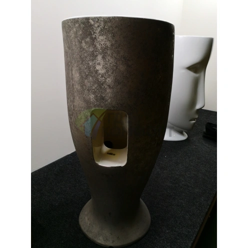 Раковина свободностоящая Kerasan Artwork MOLOCO античная платина со скрытым сливом (474061) - фото 4