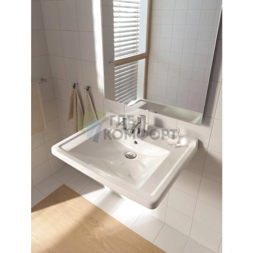 Подвесная раковина Duravit Starck III 700х545 мм, белая (309700000) - фото 3