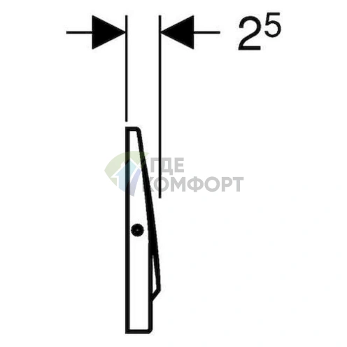 Кнопка смыва Geberit Mambo 115.751.00.1 для скрытого монтажа, белая - фото 3