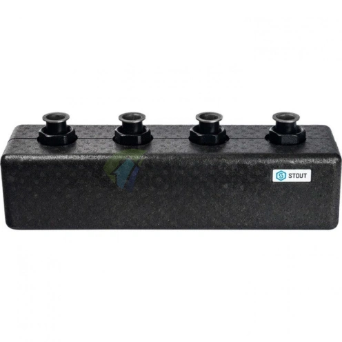 Stout распределительный коллектор для 2-3 отопительных контуров в теплоизоляции DN 25 - фото 3