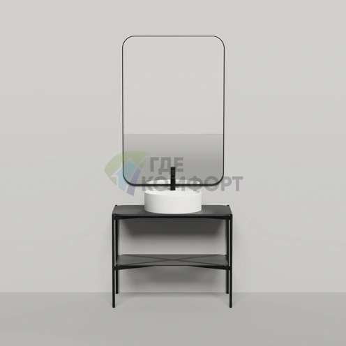 Консоль SALINI Grazia 1000 мм со столешницей S-Stone, зеркалом и стеклянной полкой (27G110) - фото 1