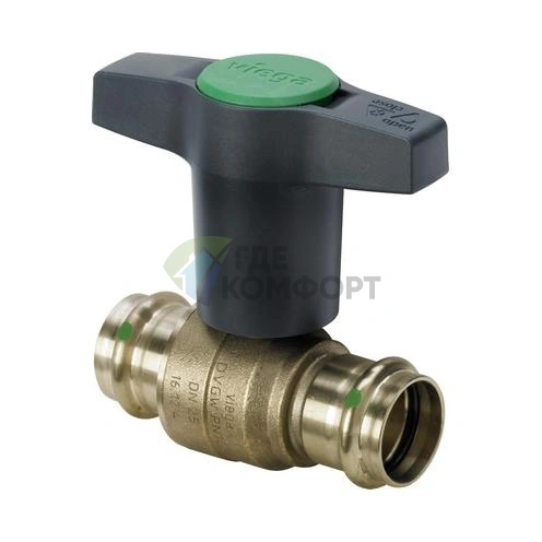 Кран шаровой Viega 18х18 мм с пластиковой удлиненной ручкой (746 384) (Виега) - фото 1