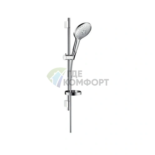 Душевой набор HG Raindance Select S с ручным душем 3-в-1 и телескопической штангой, хром (27802000) - фото 1