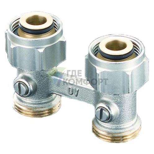 Узел нижнего подключения радиатора 3/4 НР x 3/4 НГ, прямой Multiflex F Oventrop - фото 1