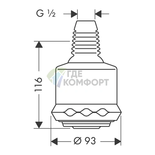 Верхний душ HG Clubmaster: 3 режима струи, шарнирное соединение, хром (28496000) - фото 2