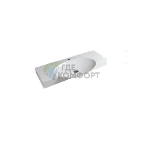 Раковина Artceram WASHBASINS SWING накладная-подвесная 120х47 5 см с 1 отв под смесительитель со слив переливом цвет белый - фото 1