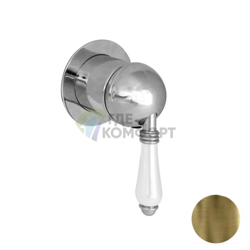 Встраиваемый смеситель для душа Nicolazzi P.m. Blanc, 1 источник, керамические ручки, цвет бронза (3406MBZ76) - фото 1