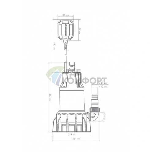 Погружной фекальный насос Джилекс ФЕКАЛЬНИК 330/12 (Dzhileks) - фото 2