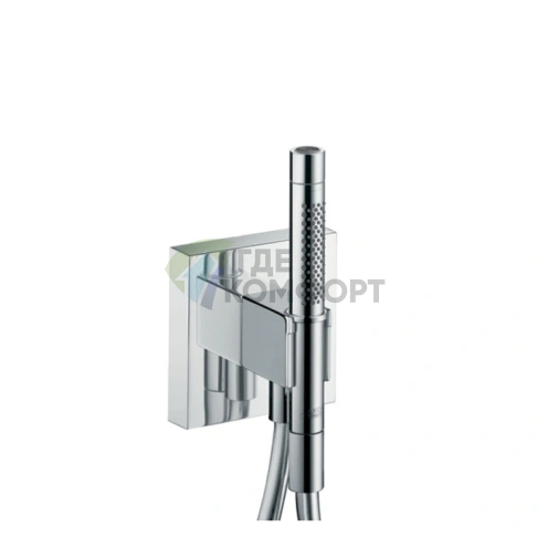 Полный набор для душа AX Starck Organic Porter: ручной душ 2jet, держатель и шланг (хром) (12626000) - фото 1