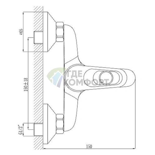 Смеситель Rossinka B B35-31 для ванны и душа с душем-лейкой - фото 2