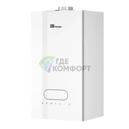Настенный газовый котел E8 tempo GMB24V (белая стеклянная панель) - фото 1