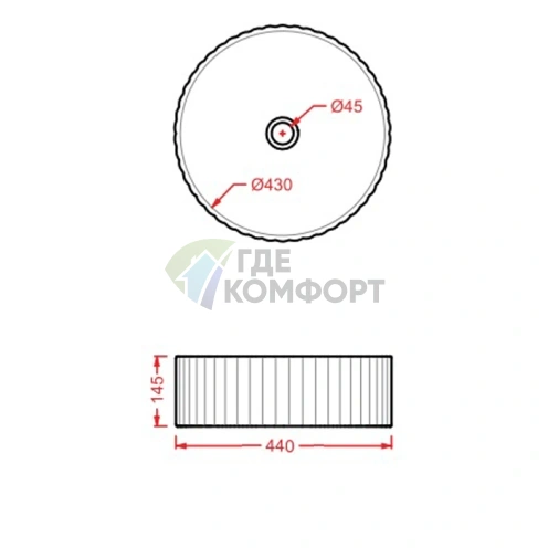 Накладная раковина Artceram MILLERIGHE 44 см без отверстия под смеситель, белая - фото 2