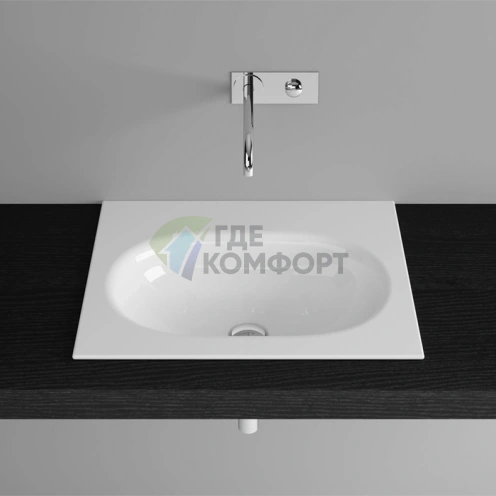 БЕТТЕ КОМОДО Встраиваемая раковина для столешницы 80х49.5 см белого цвета (A201-000) - фото 1