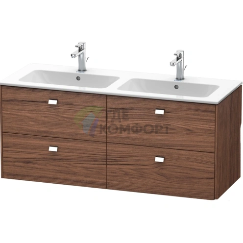 Подвесная тумба Duravit Brioso с 4 ящиками, цвет тёмный каштан (1290 мм) (BR410601021) - фото 1