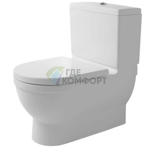 Напольный унитаз Duravit Starck 3 с отдельным бачком Big Toilet 420x740 мм (2104090000) - фото 1