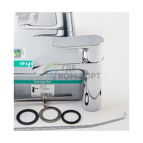 Смеситель для раковины Hansgrohe Metris 31080000 - фото 5