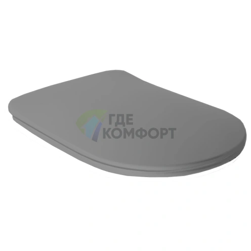 Сиденье для унитаза Kerasan Tribeca Slim с микролифтом цвет Ferro matt (519189) - фото 1