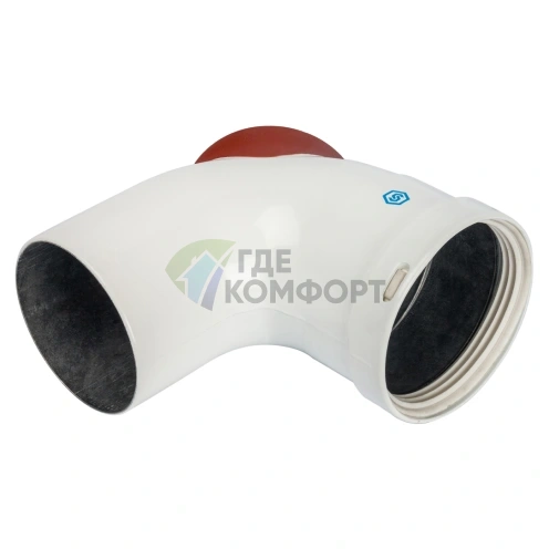 Отвод Stout 90 градусов DN80 с инспекционным окном SCA-0080-010090 - фото 1