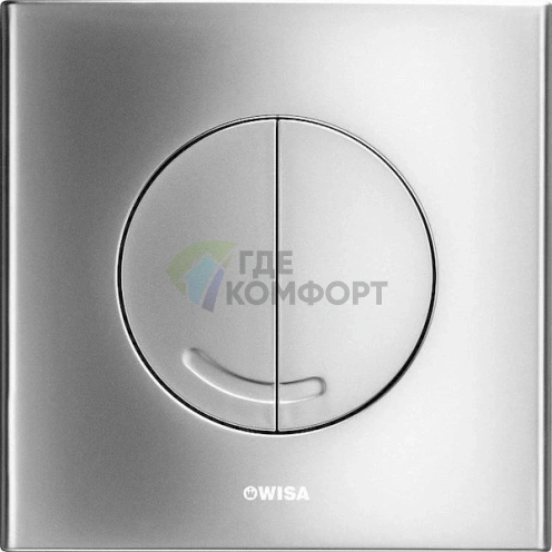 Кнопка смыва Wisa XS Argos DF матовый хром - фото 1