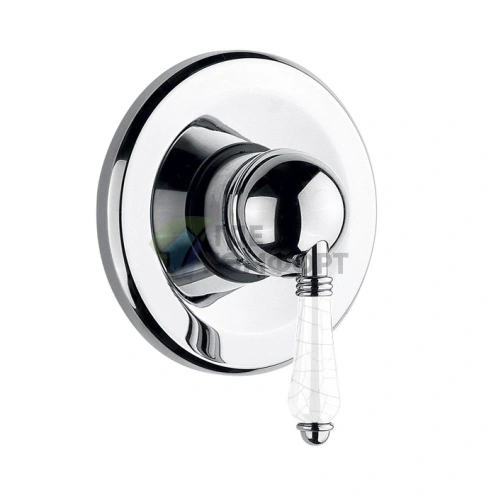 Смеситель для душа встраиваемый Nicolazzi P.m. Blanc A с ручками из состаренной керамики, хром (3406CR76A) - фото 1