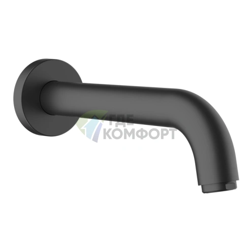 Излив для ванны Hansgrohe Vernis Blend 204 мм, настенный, черный матовый (71420670) - фото 1