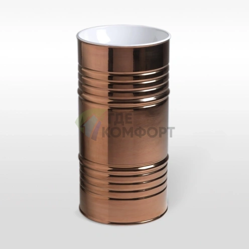 Раковина свободностоящая Kerasan Artwork BARREL белая с розовым золотом (4742K80) - фото 1