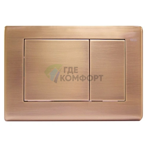 Кнопка смыва TECE Planus (9240365) в отделке состаренная медь - фото 1