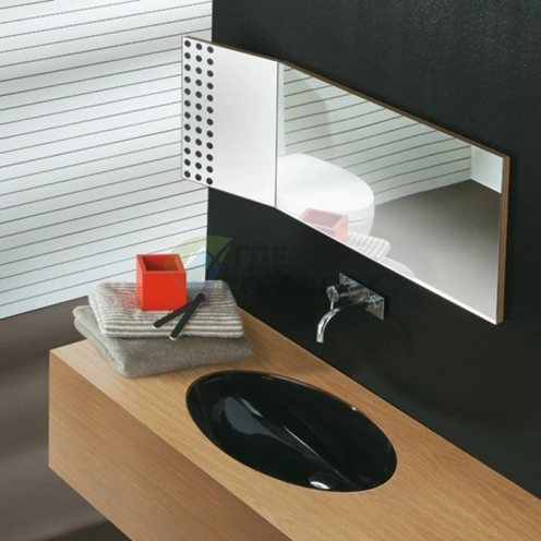 Встраиваемая раковина Simas Lft Spazio 66x39 см, черный глянец - фото 1