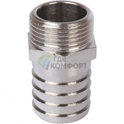 Штуцер НР 3/4x25, никелированный Stout - фото 1