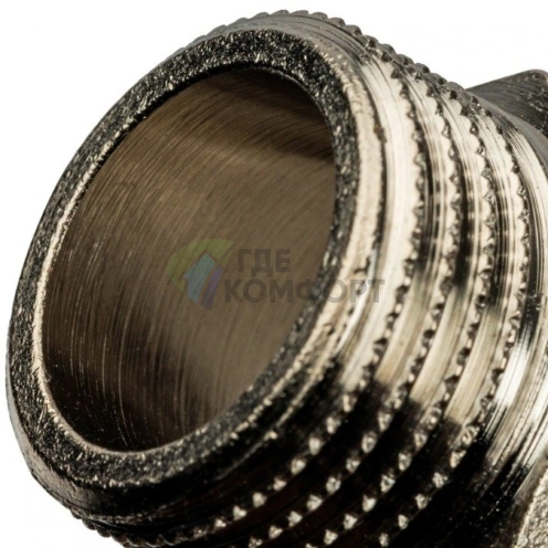 Ниппель STOUT НН переходной 1/2 x 3/8 никелированный - фото 4