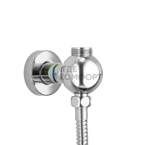 Настенное крепление для душа Nicolazzi: подключение сверху 3/4, снизу 1/2, хром (5609ACR) - фото 1