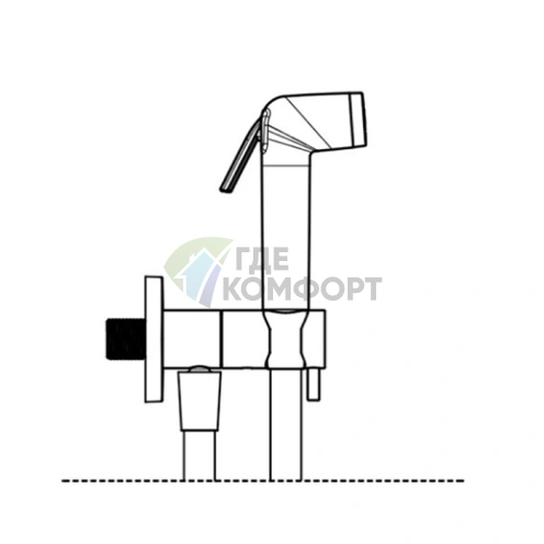 Элегантный гигиенический набор Almar с прогрессивным смесителем и золотым PVD-покрытием (E136009.GO) - фото 2