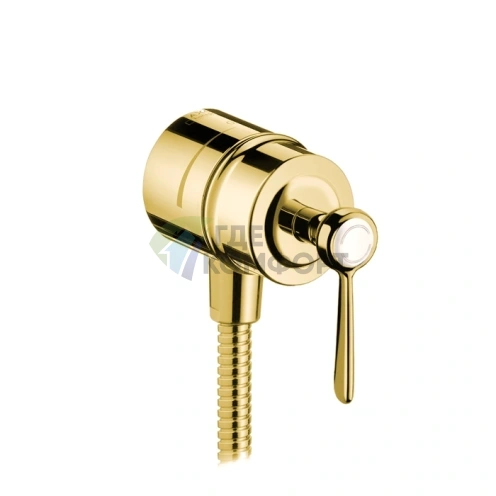 Шланговое подсоединение AX Montreux Fixfit Stop с рычажной фиксацией в цвете полированное золото (16883990) - фото 1