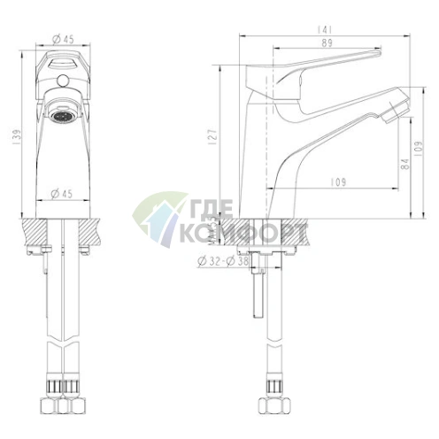 Смеситель для раковины Bravat Eco-D F193158C — Экономьте воду с умом - фото 3